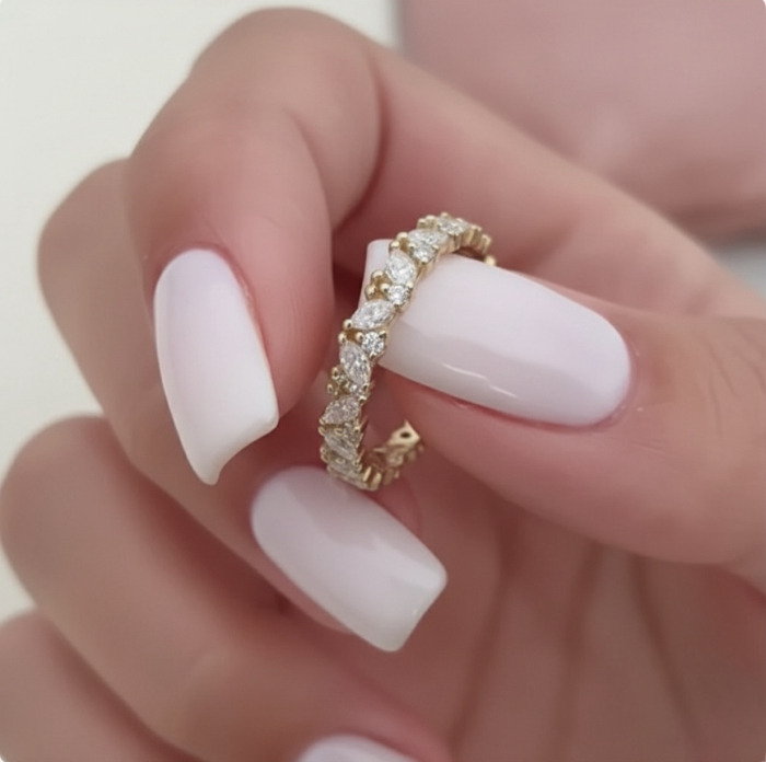 Inel Marquise x Round Eternity [8]