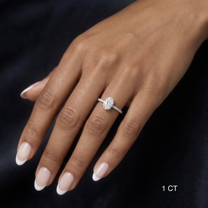 1 carat oval lab grown diamond engagement ring with hidden halo [4]