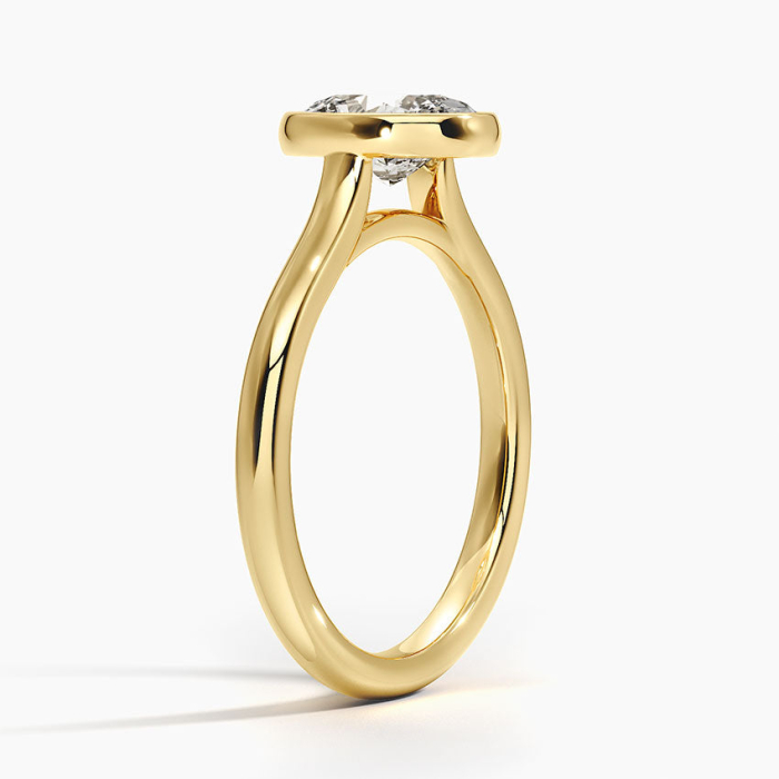 Inel Luna Oval Bezel Moissanite [5]