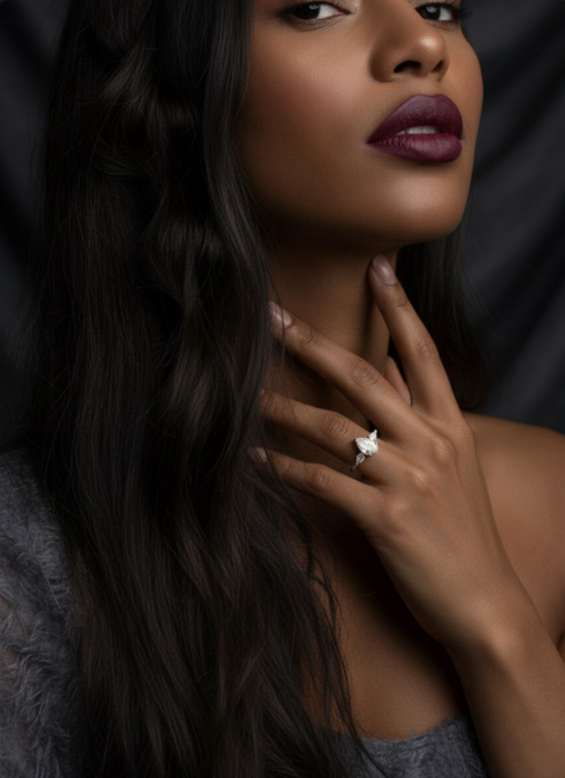 Inel logodnă trilogy diamante de laborator pară 1-4 CT [11]