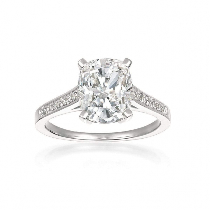 Cushion Moissanite 3 CT Engagement Ring [2]