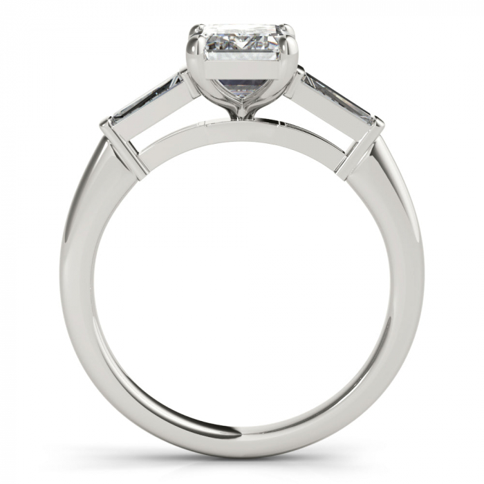 Inel Emerald set Tapered Baguette [3]
