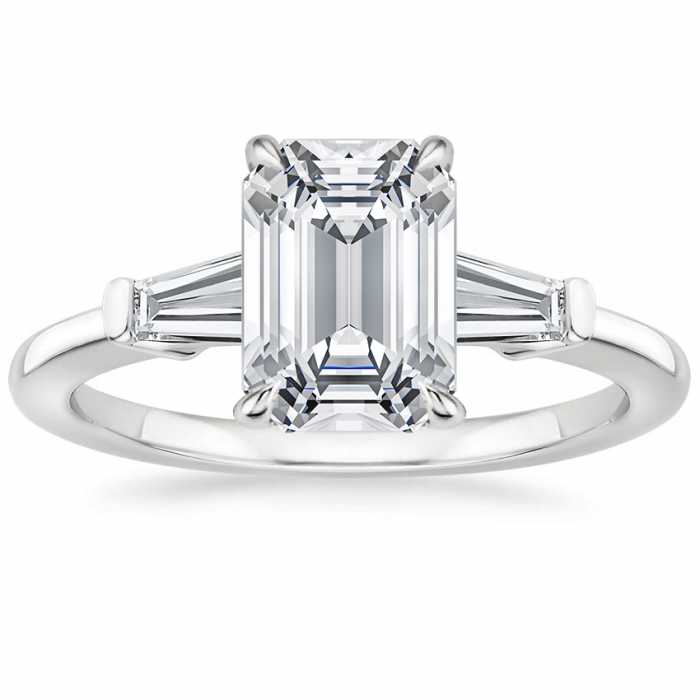 Inel Emerald set Tapered Baguette [1]