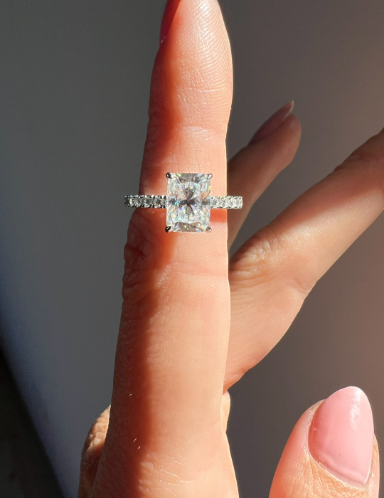 Inel Radiant Beauty Hidden Halo 2,5 CT [6]