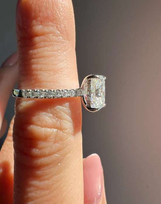 Inel Radiant Beauty Hidden Halo 2,5 CT [5]