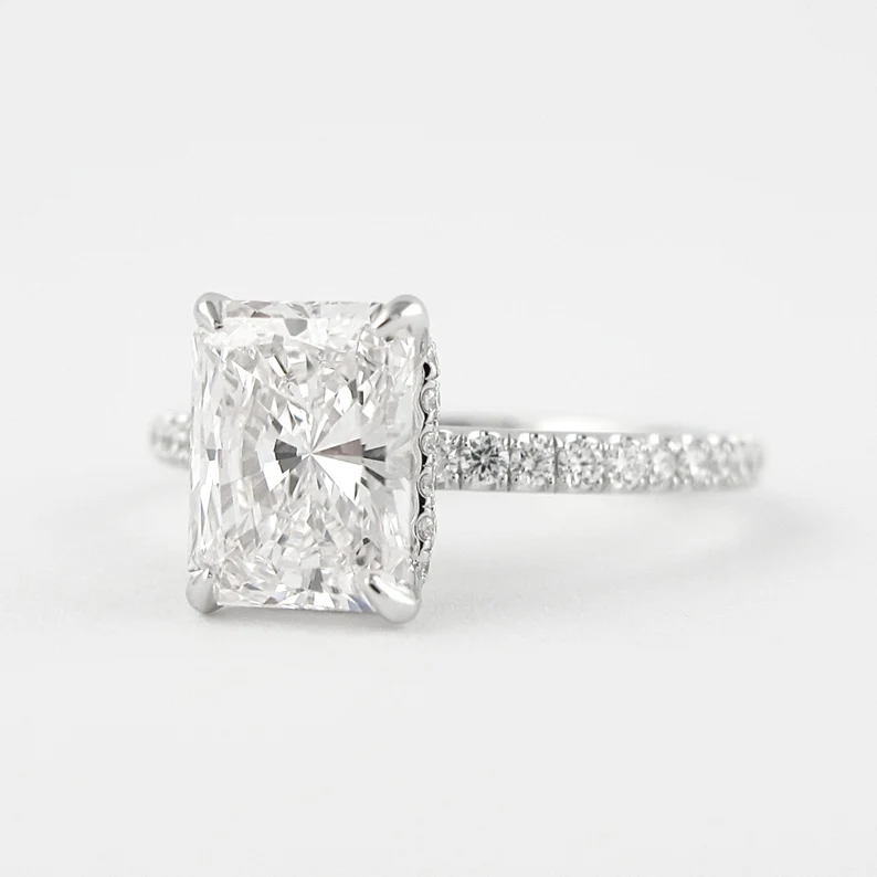 Inel Radiant Beauty Hidden Halo 2,5 CT [3]