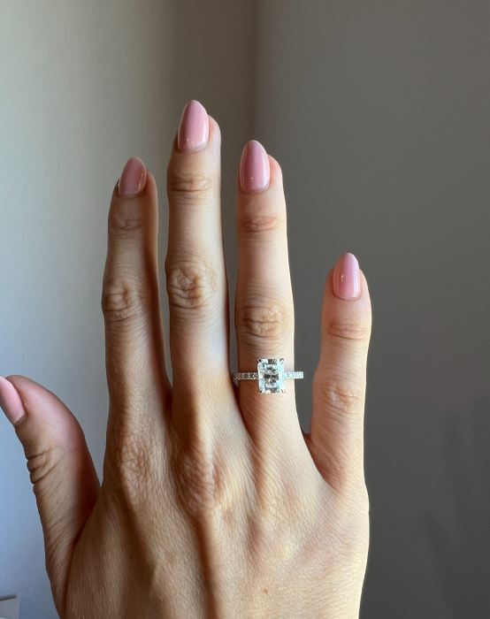 Inel Radiant Beauty Hidden Halo 2,5 CT [7]