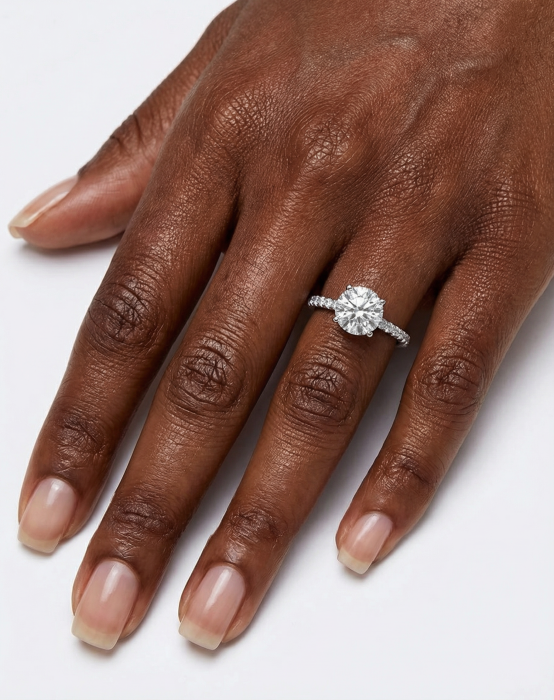 Ring Round Hidden Halo Band Pave 1.4 CT [5]