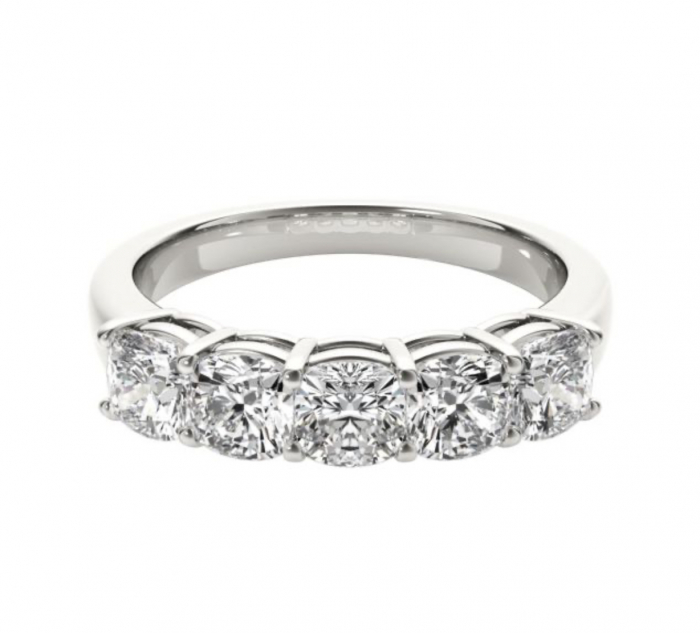 Inel Semieternity 5 Stones Moissanite [4]