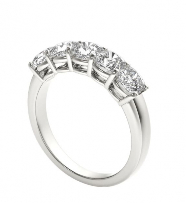 Inel Semieternity 5 Stones Moissanite [2]