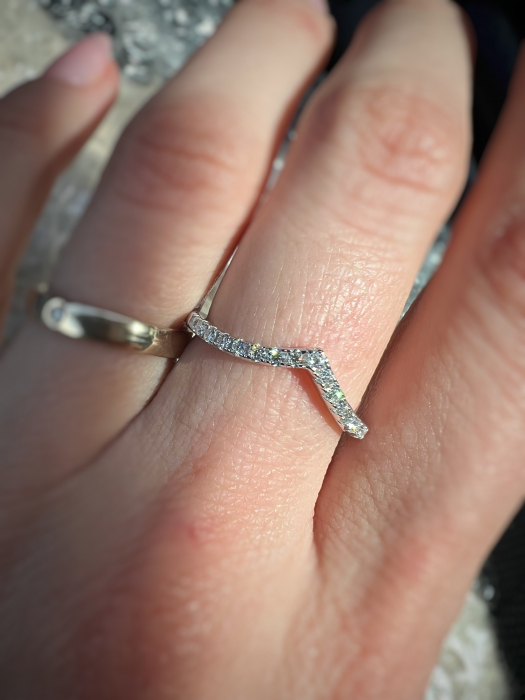Inel SemiEternity Chevron 0,3 ct [7]