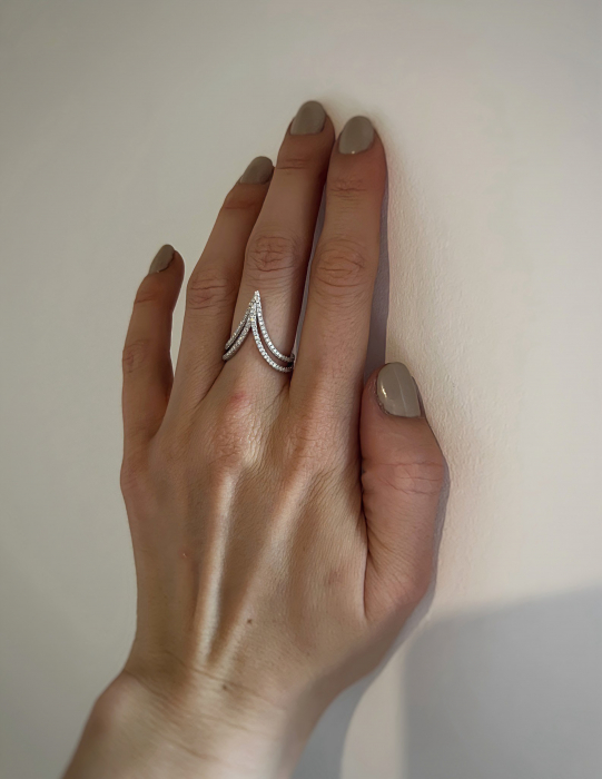Inel SemiEternity Double Chevron [6]