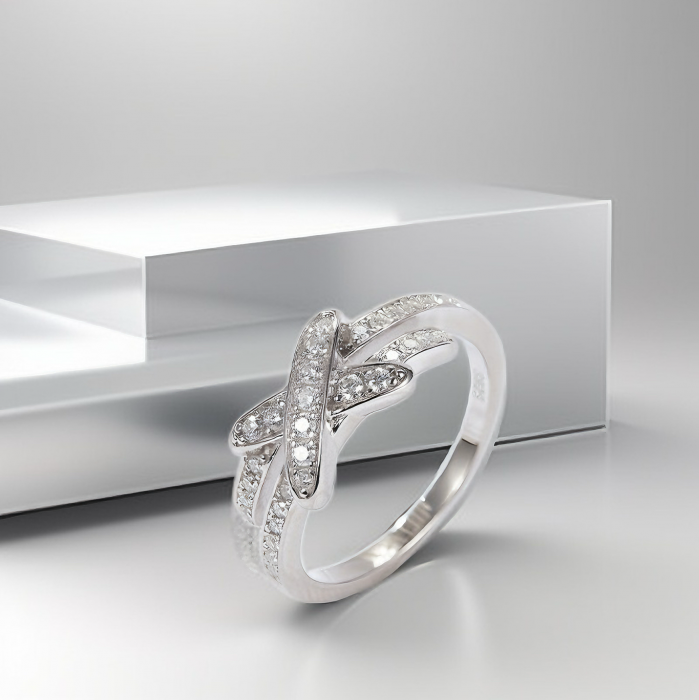 Inel Semieternity Moissanite Tie [3]