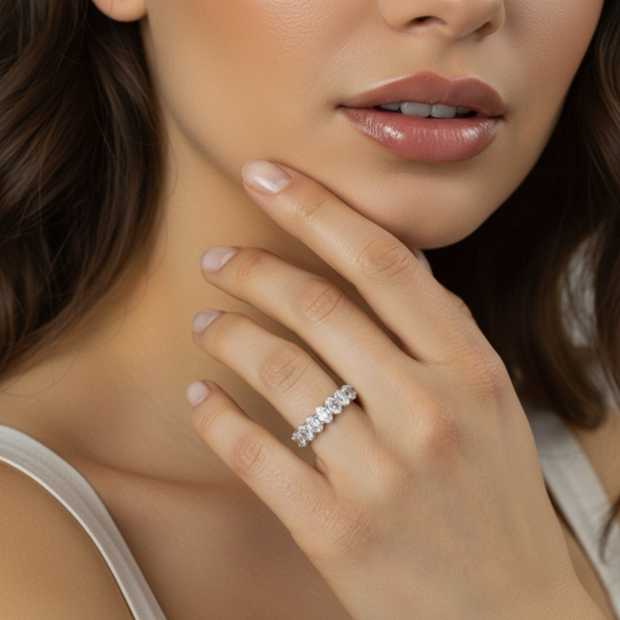 Inel Semieternity Oval Brilliance [6]