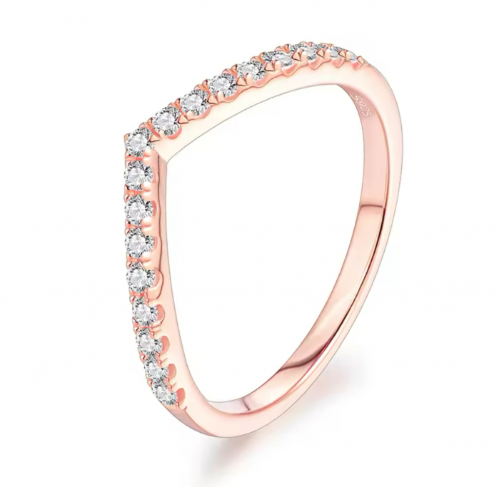 Inel SemiEternity Chevron 0,3 ct [4]