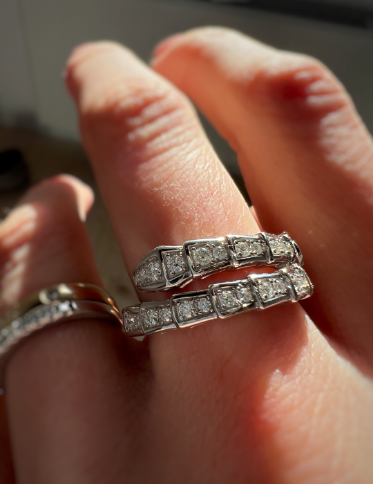 Inel Snake Moissanite model Bulgari [8]