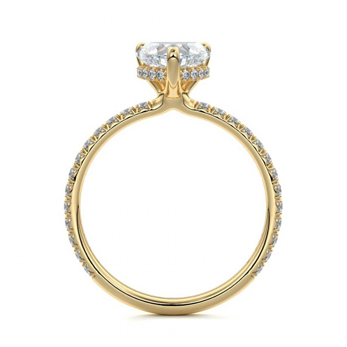 Inel Heart Hidden Halo Band Pave 1,4 CT [8]