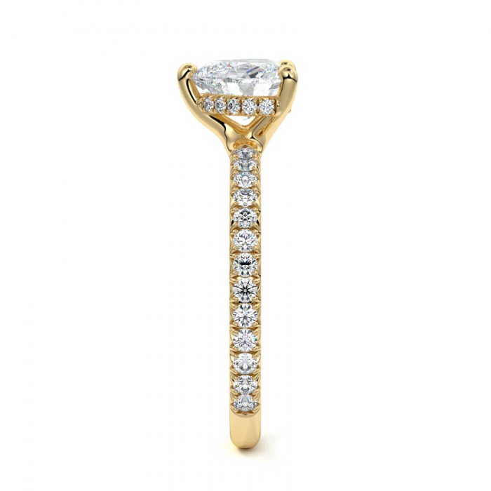 Inel Heart Hidden Halo Band Pave 1,4 CT [7]