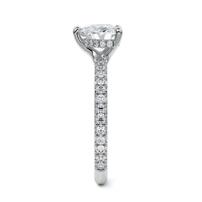 Inel Heart Hidden Halo Band Pave 1,4 CT [3]