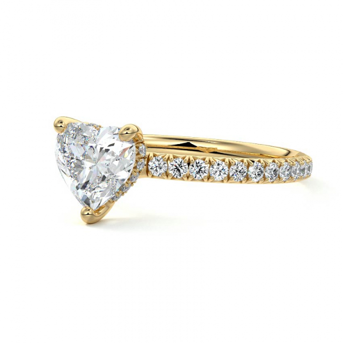 Inel Heart Hidden Halo Band Pave 1,4 CT [6]