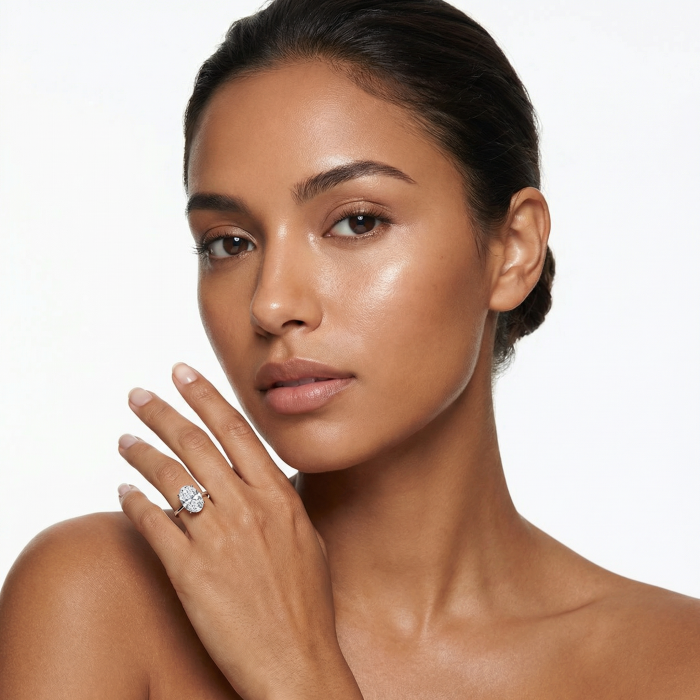 Inel Solitaire Oval 3,5 CT | Diamant de laborator [9]