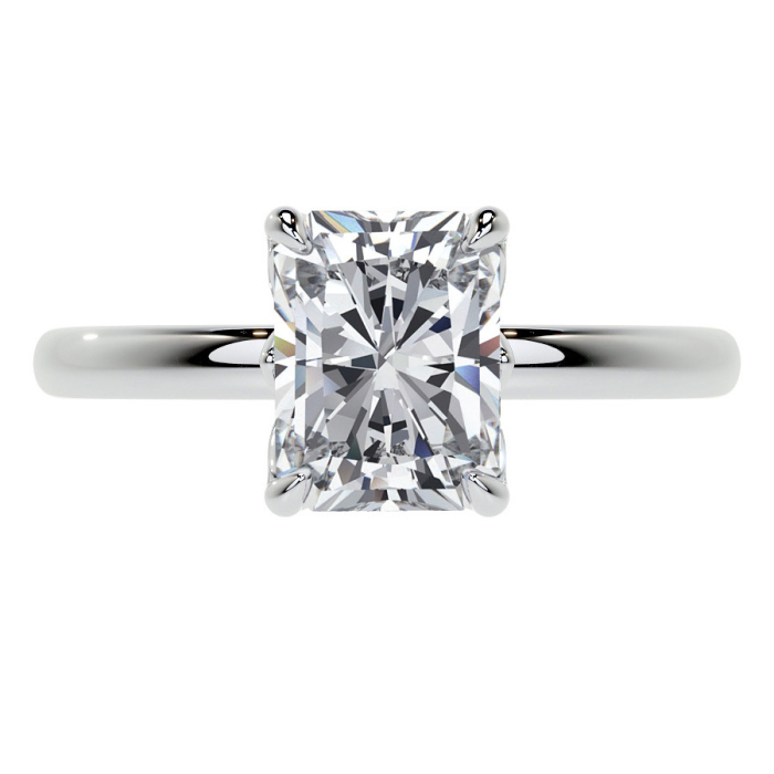 Inel Solitaire Radiant Hidden Halo [1]