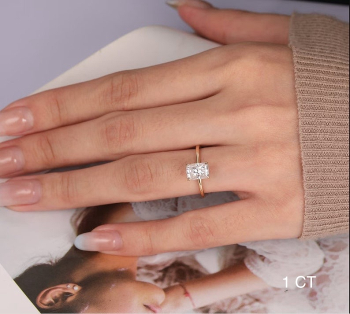 1–4 ct Radiant Lab-Ground Diamond Engagement Ring with Hidden Halo [5]