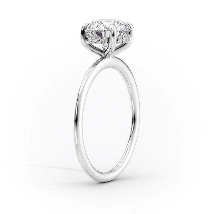 1–4 ct Radiant Lab-Ground Diamond Engagement Ring with Hidden Halo [2]