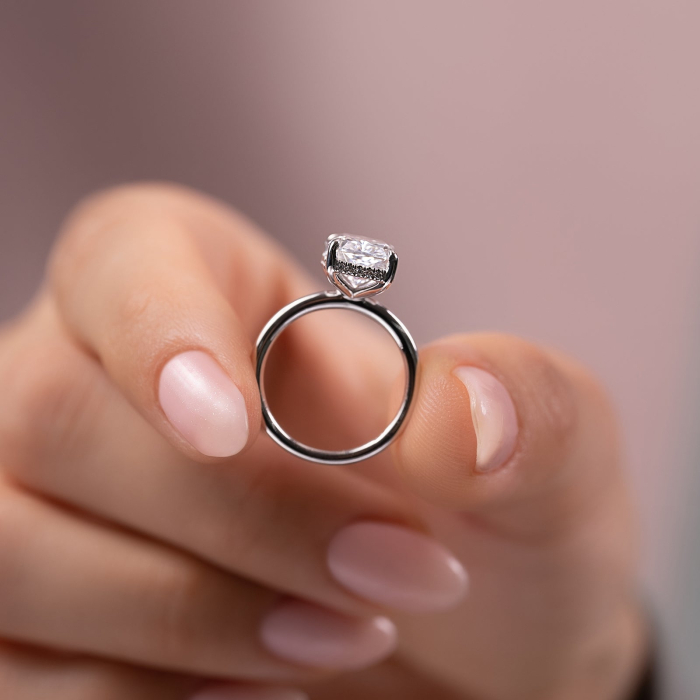 1–4 ct Radiant Lab-Ground Diamond Engagement Ring with Hidden Halo [3]