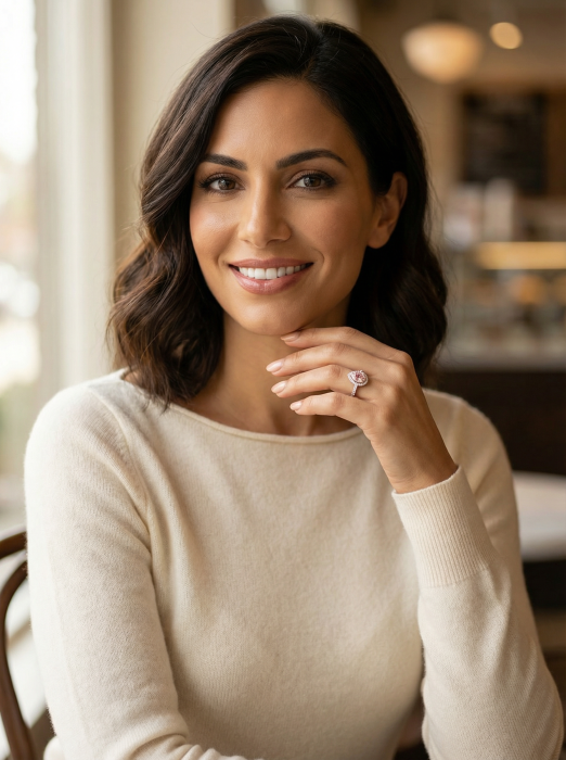 Inel Fancy Pink Lab-grown Diamond [9]