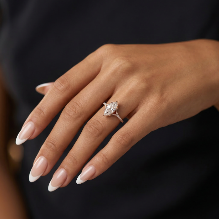 MarquiseTulip Engagement Ring – 2.5 CT Marquise Moissanite [8]