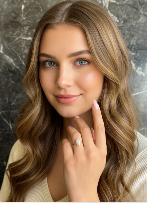 Inel de logodnă The Muse – Moissanite Marquise 2,2 CT [13]