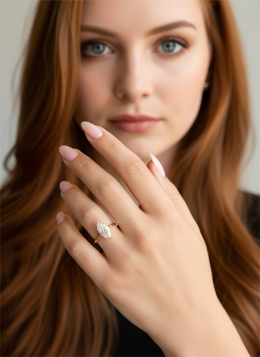 Inel de logodnă The Muse – Moissanite Marquise 2,2 CT [11]