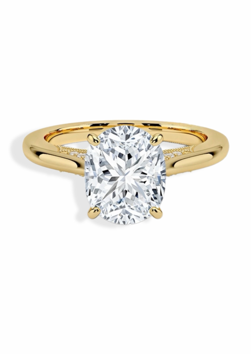 Inel logodnă diamant laborator oval 1.5 ct vintage Tacori [2]