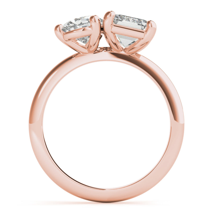 Inel Toi et Moi Emerald & Pear 2 CT Diamante de Laborator [9]