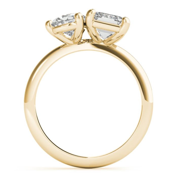 Inel Toi et Moi Emerald & Pear 2 CT Diamante de Laborator [6]