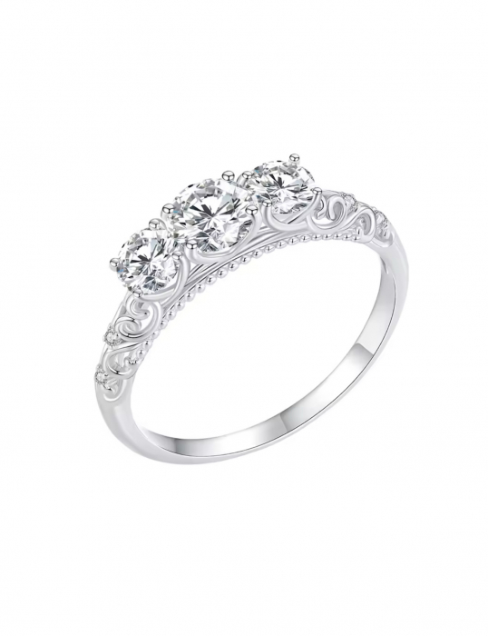 Inel trilogu Moissanite [1]
