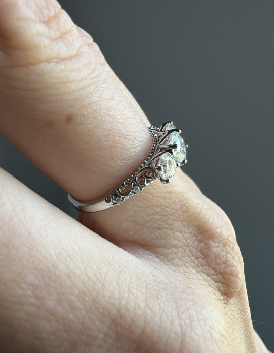 Inel trilogu Moissanite [5]