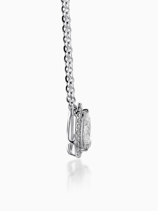 Lant din argint cu pandantiv Moissanite Para [2]