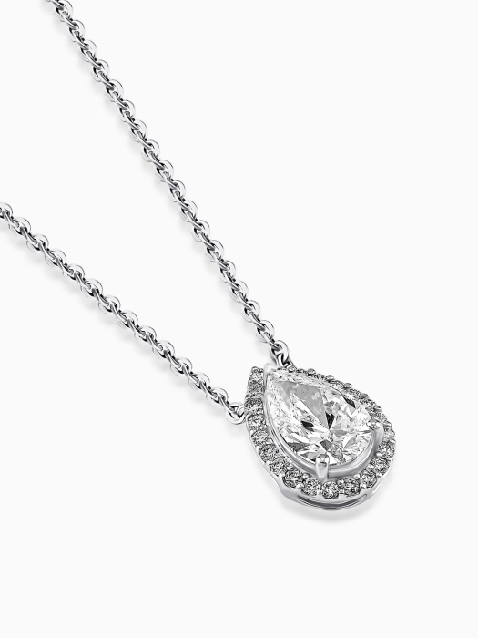 Lant din argint cu pandantiv Moissanite Para [3]