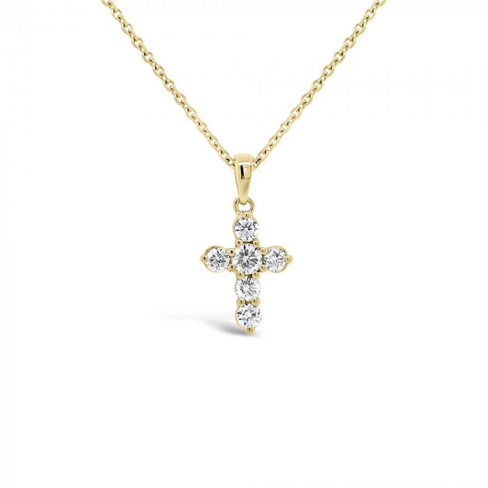 Lant si pandantiv Cruce de 0,6 CT [2]