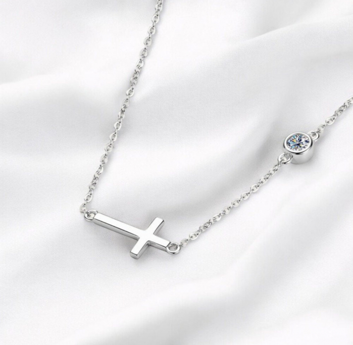Lant Cruce cu Moissanite 0,3 CT [3]