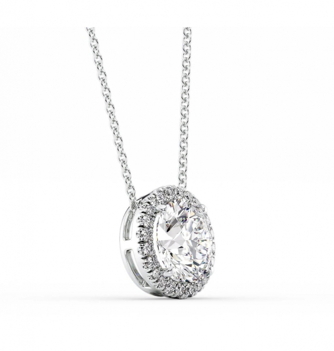 Lant si pandantiv Angelic Moissanite Halo [2]