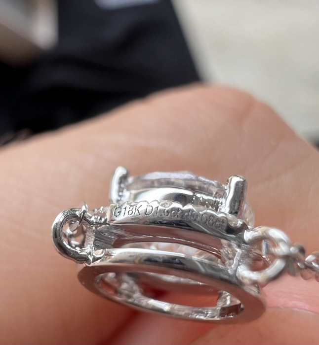 Lant si pandantiv Angelic Moissanite Halo [4]