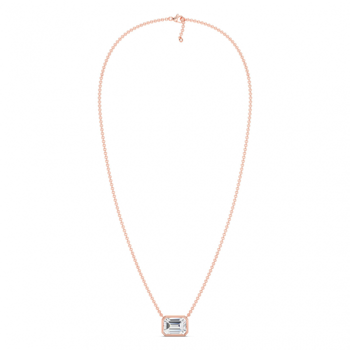 Lant si pandantiv Solitaire Emerald 1 CT [7]