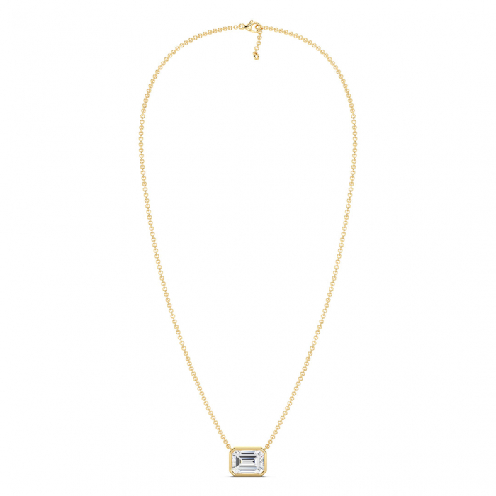 Lant si pandantiv Solitaire Emerald 1 CT [4]