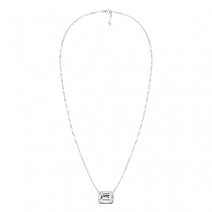 Lant si pandantiv Solitaire Emerald 1 CT [2]