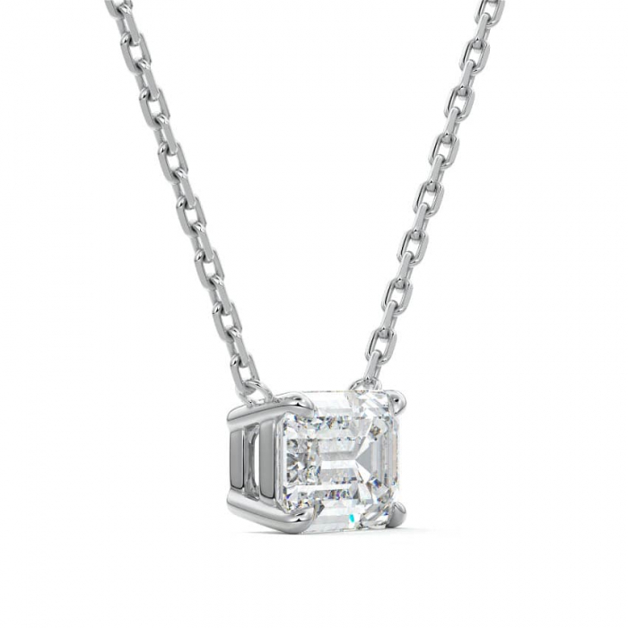Lant si pandantiv Solitaire Emerald 1 CT [5]