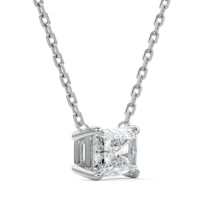Lant si pandantiv Solitaire Radiant 1 CT [5]