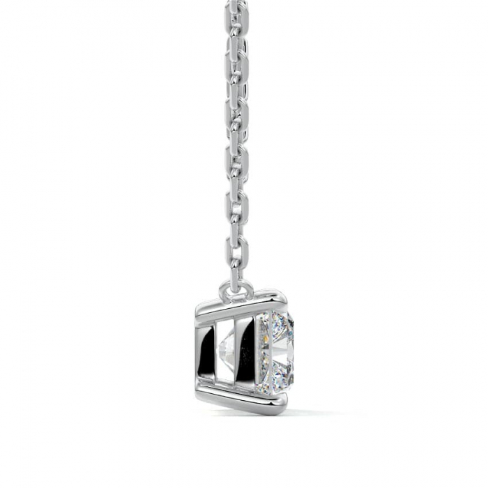 Lant si pandantiv Solitaire Radiant 1 CT [4]
